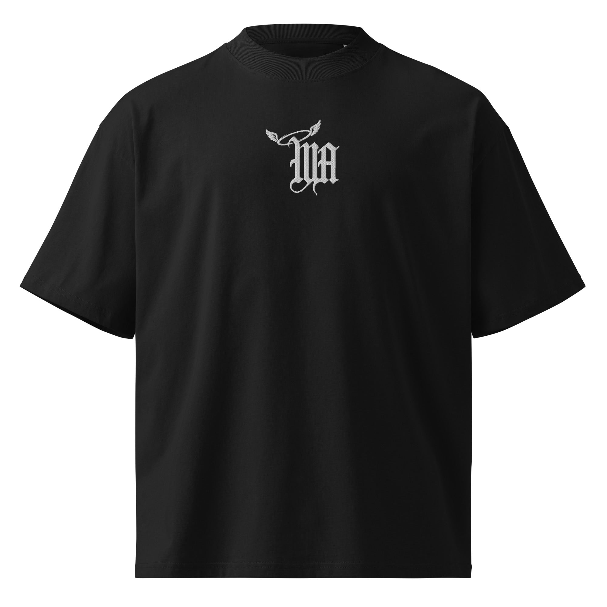 Unisex organic oversized high neck t-shirt