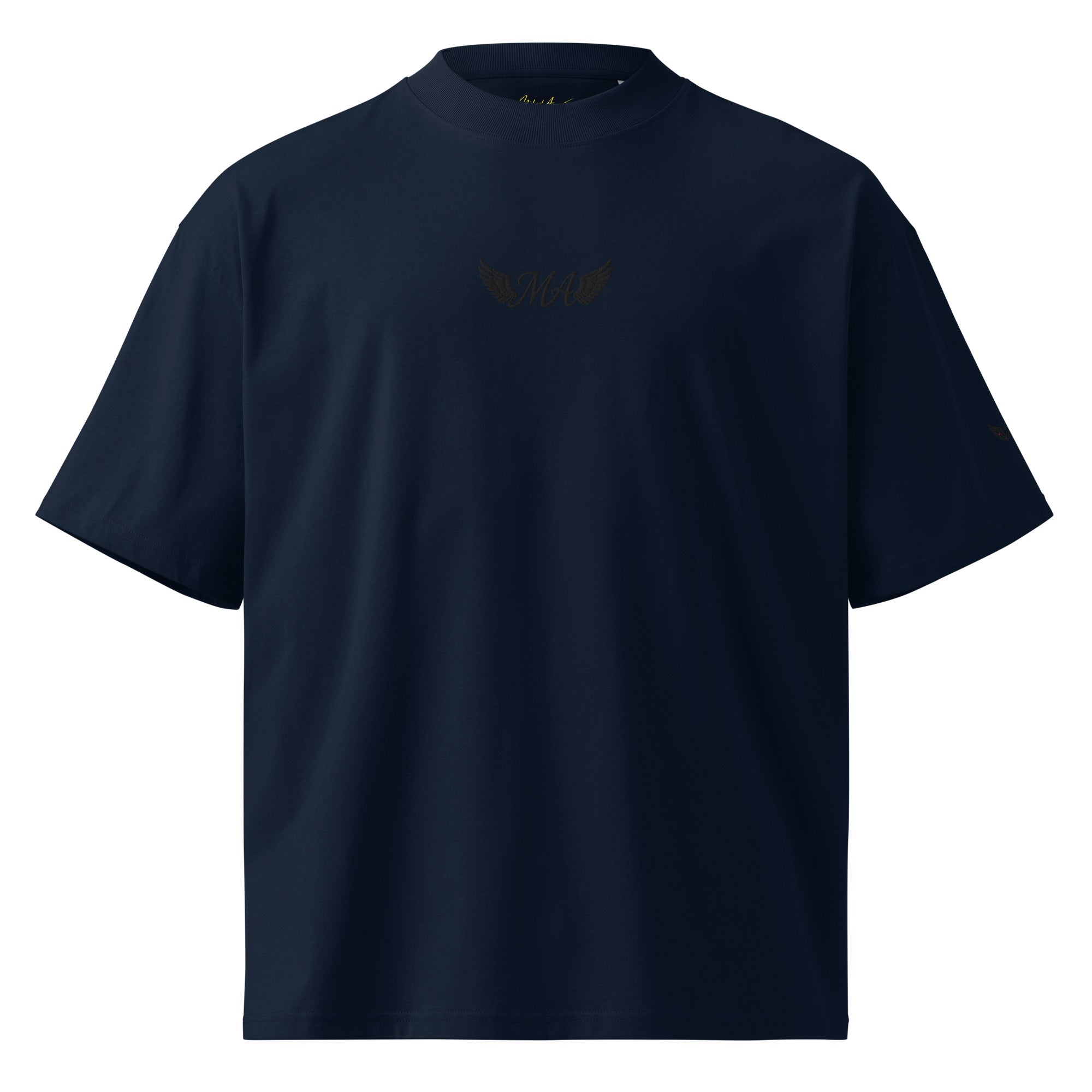 Unisex organic oversized high neck t-shirt