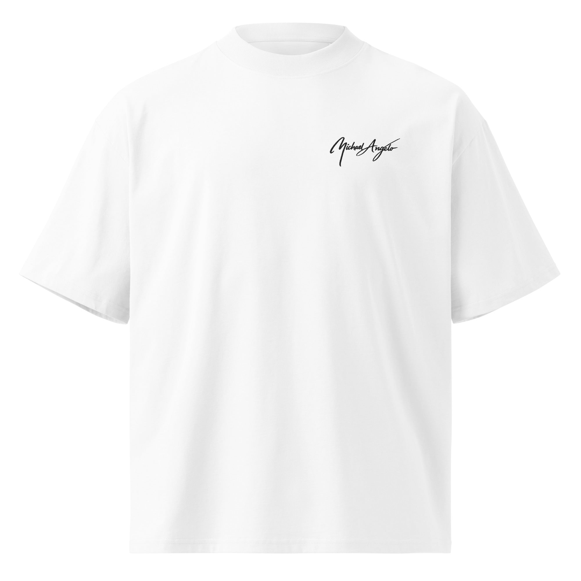 Unisex organic oversized high neck t-shirt